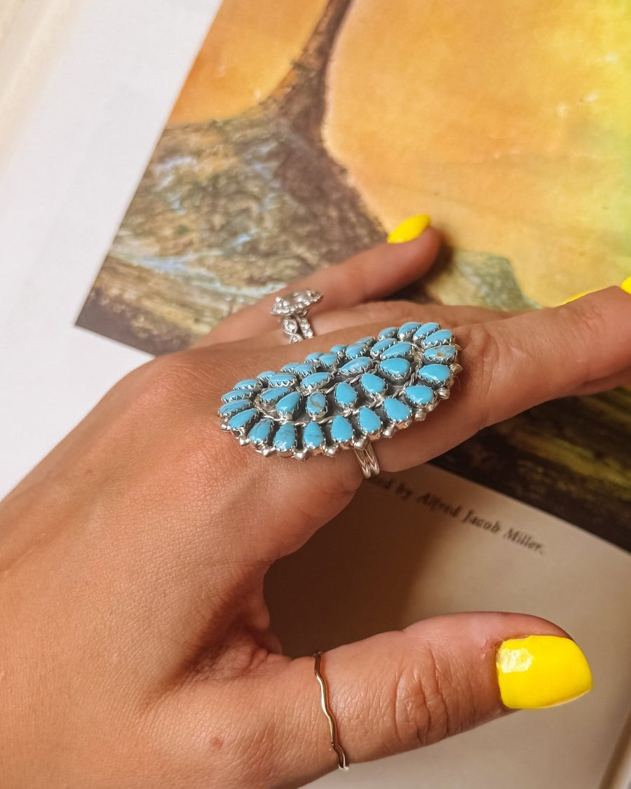 Meadow Turquoise Cluster Ring - Horseshoe J & Co.