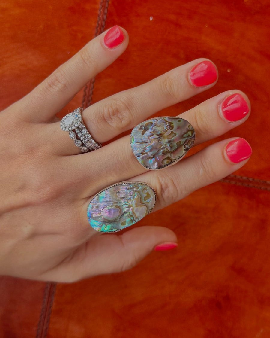 Meriden Abalone Ring - Horseshoe J & Co.
