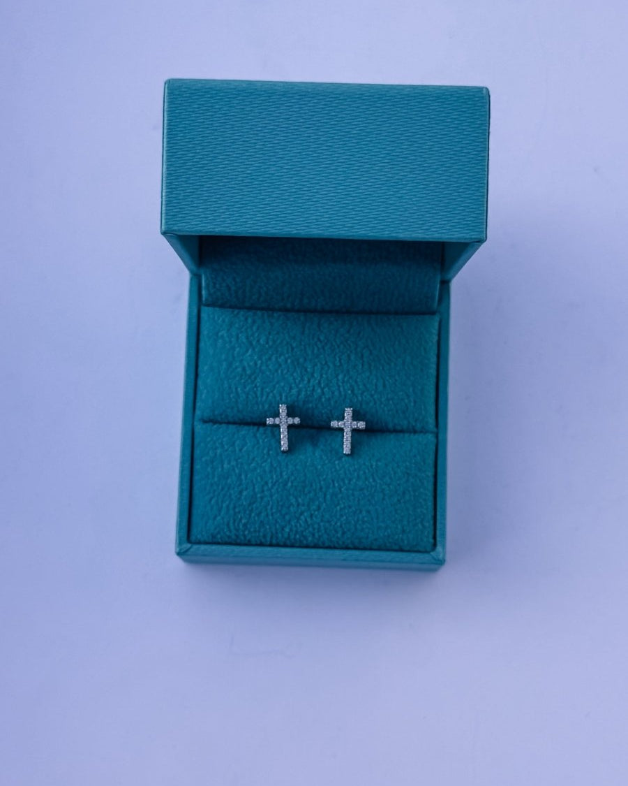 Molt Tiny Cross Studs - Horseshoe J & Co.