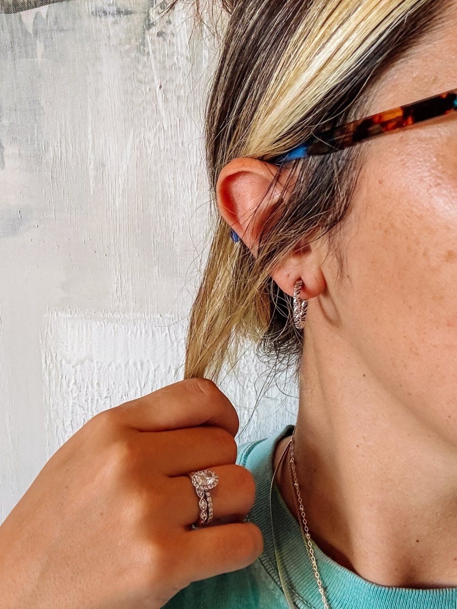 Moose Silver Hoops - Horseshoe J & Co.
