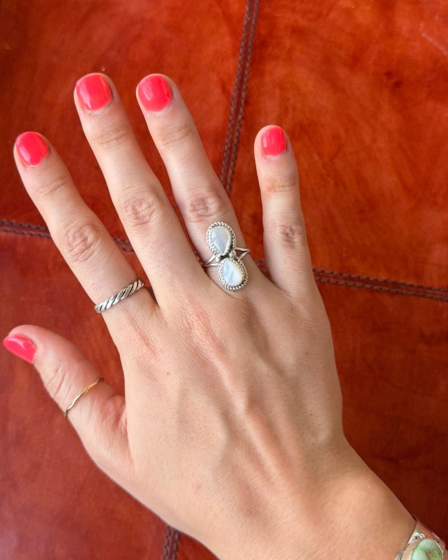 Moskee 2 Stone Moonstone Ring - Horseshoe J & Co.