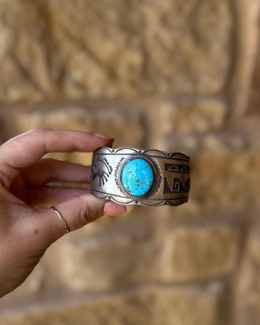 Moulton Turquoise Cuff Bracelet - Horseshoe J & Co.