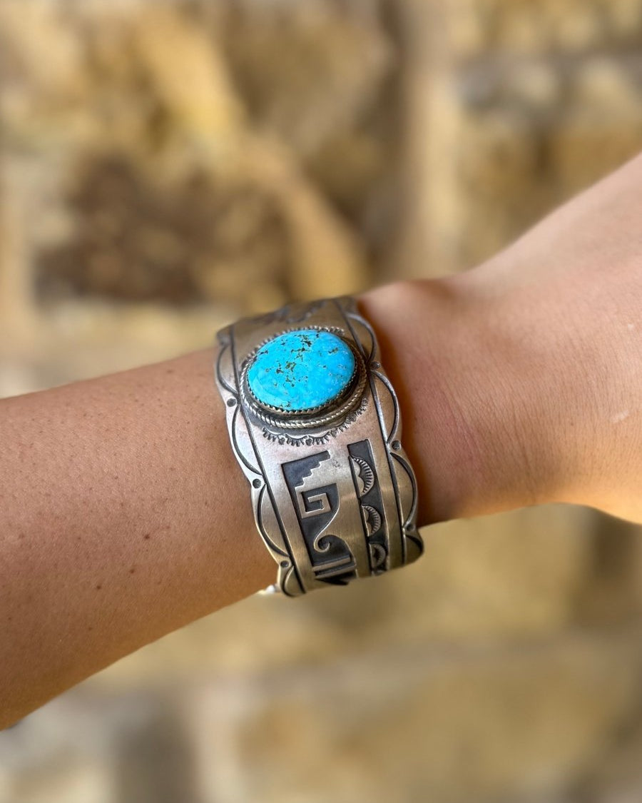 Moulton Turquoise Cuff Bracelet - Horseshoe J & Co.