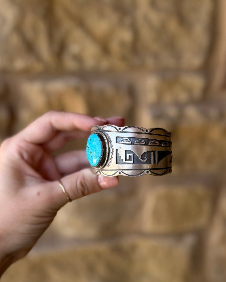Moulton Turquoise Cuff Bracelet - Horseshoe J & Co.