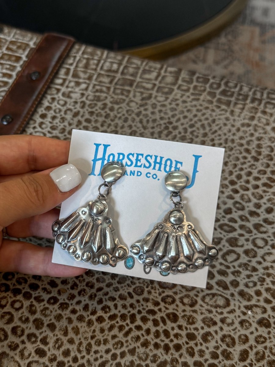 Muleshoe Silver Dangle Earrings - Horseshoe J & Co.