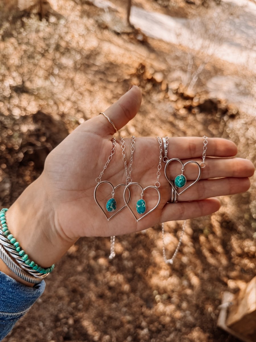 Munford Turquoise Heart Necklace - Horseshoe J & Co.