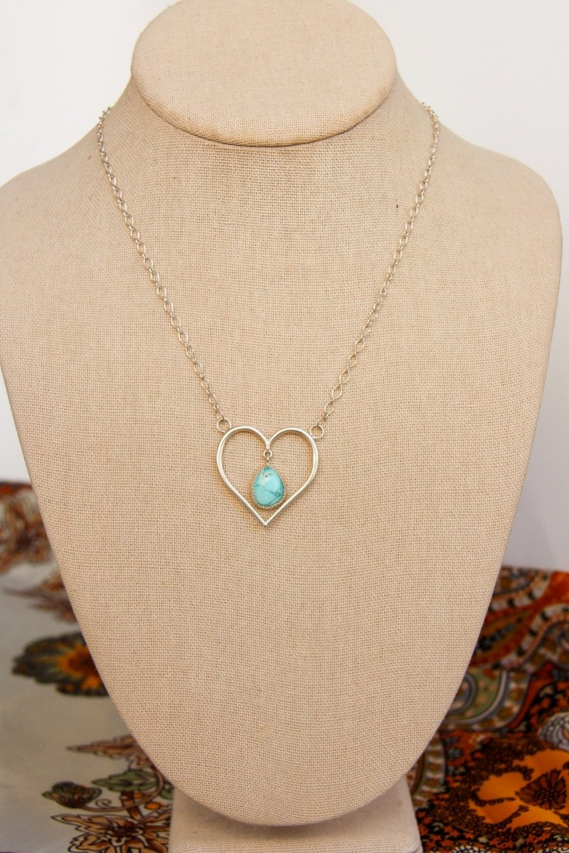 Munford Turquoise Heart Necklace - Horseshoe J & Co.