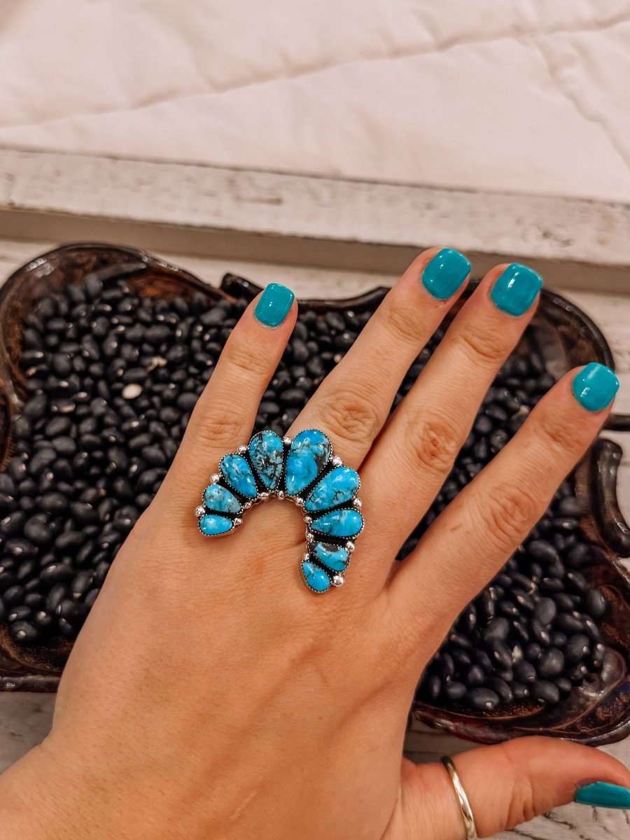Nazarine Turquoise Naja Ring - Horseshoe J & Co.