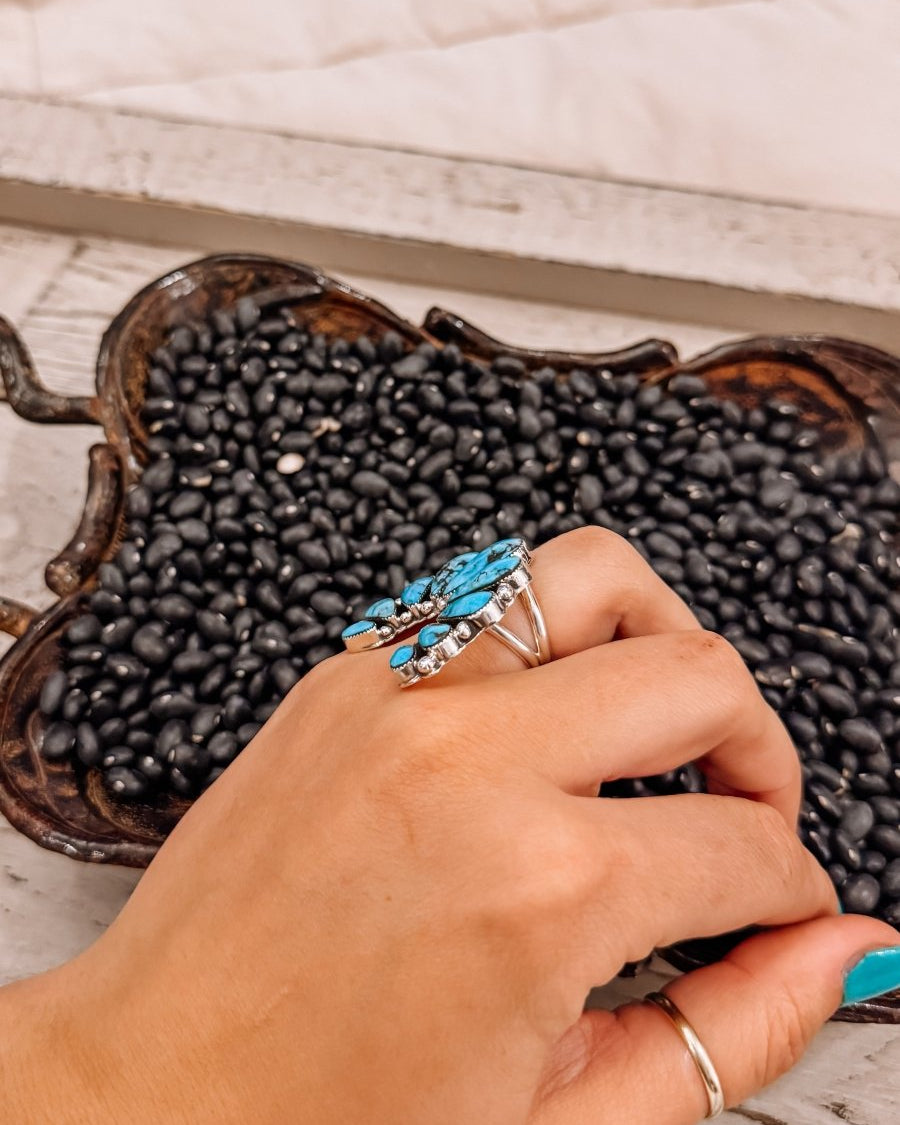 Nazarine Turquoise Naja Ring - Horseshoe J & Co.