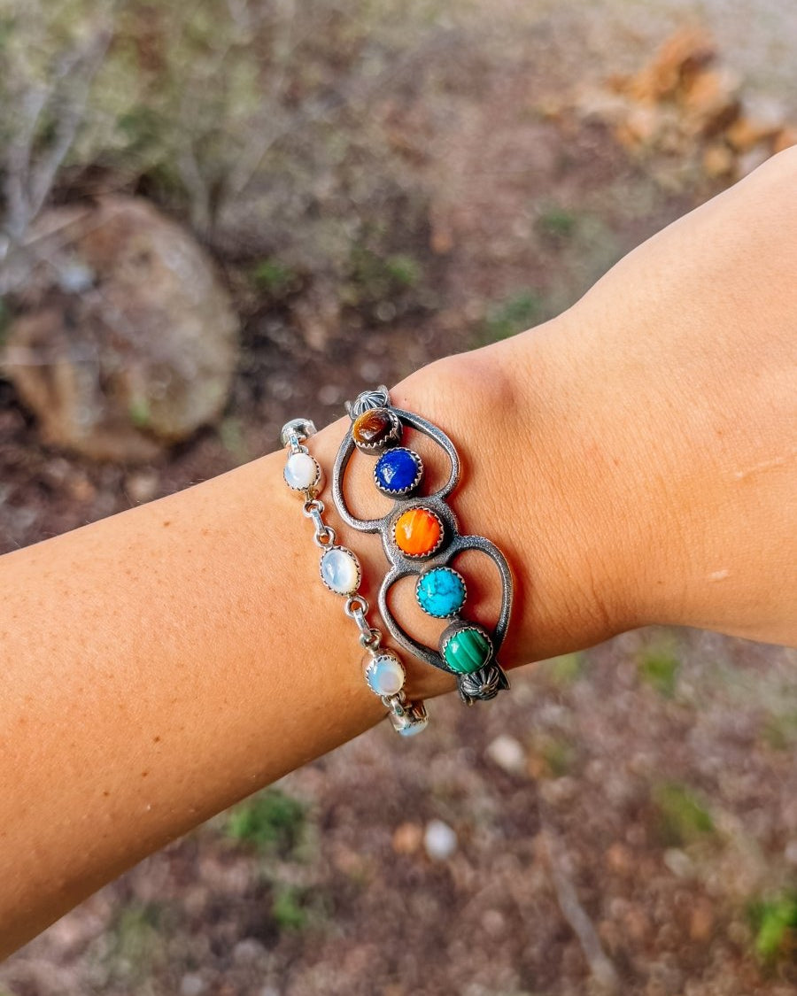 Newbern Multi - Stone Cuff Bracelet - Horseshoe J & Co.
