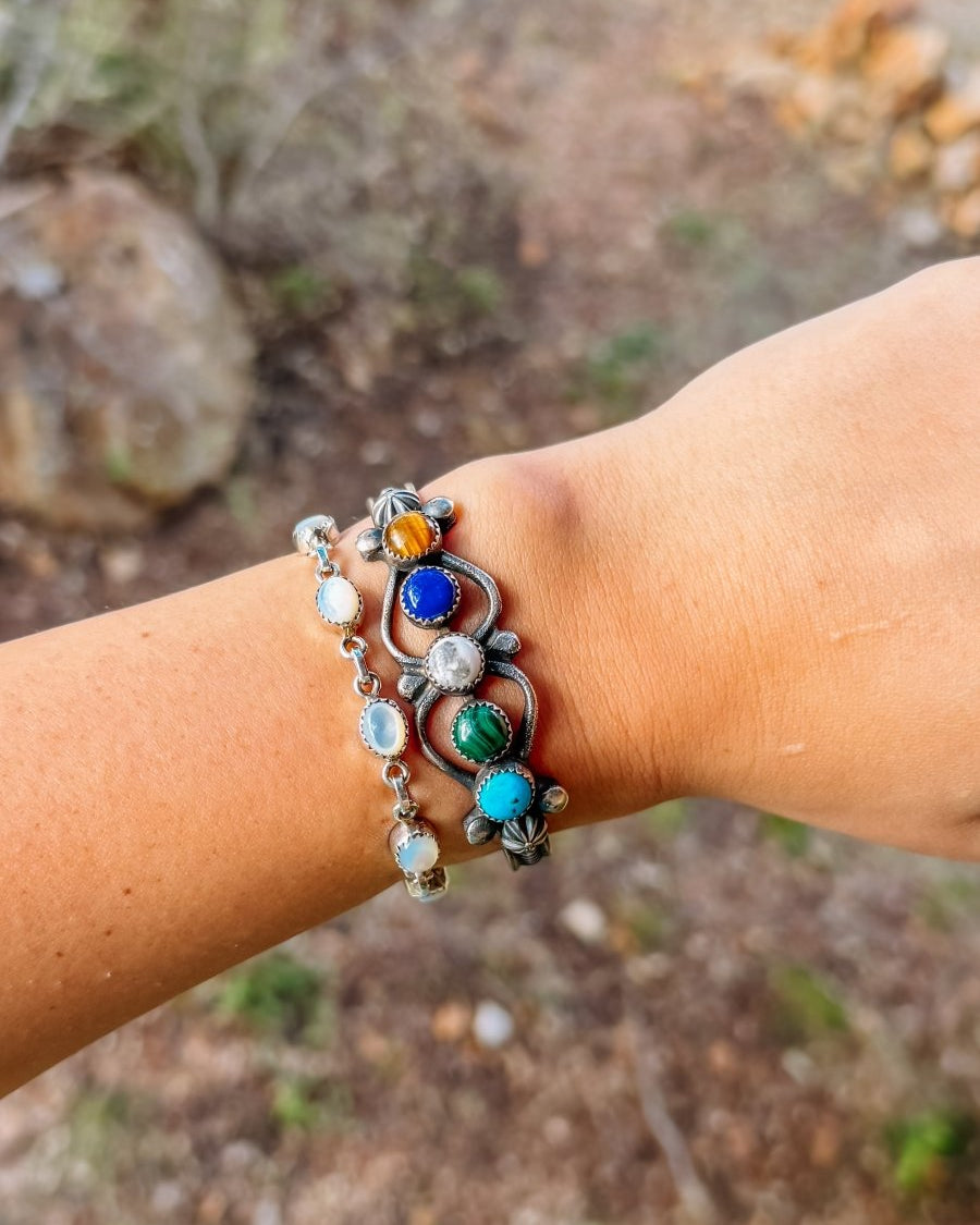 Newbern Multi - Stone Cuff Bracelet - Horseshoe J & Co.