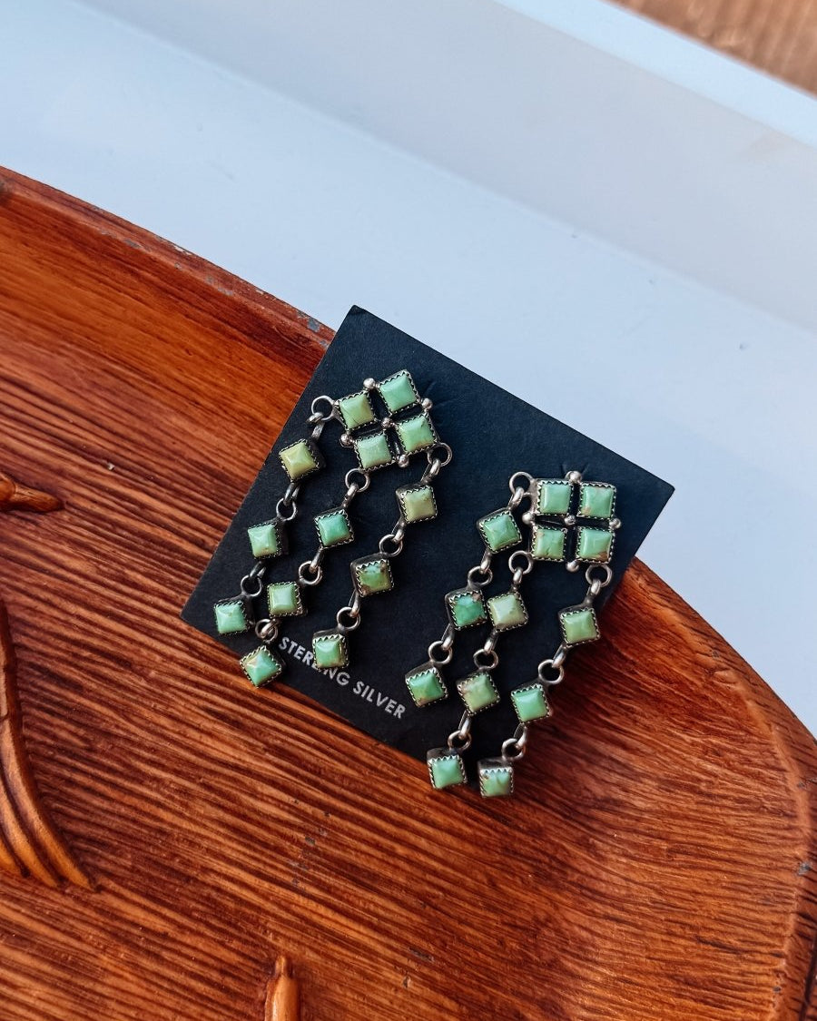 Newton Waterfall Turquoise Earrings - Horseshoe J & Co.