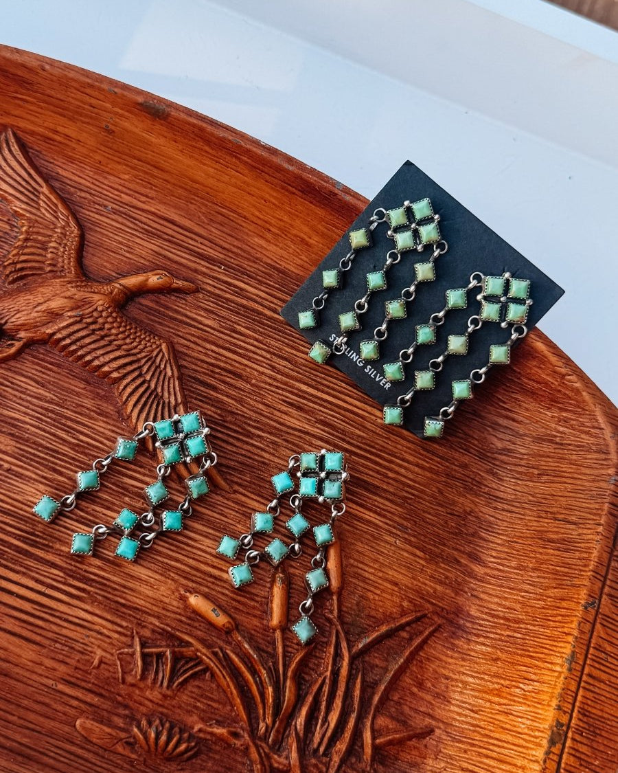 Newton Waterfall Turquoise Earrings - Horseshoe J & Co.
