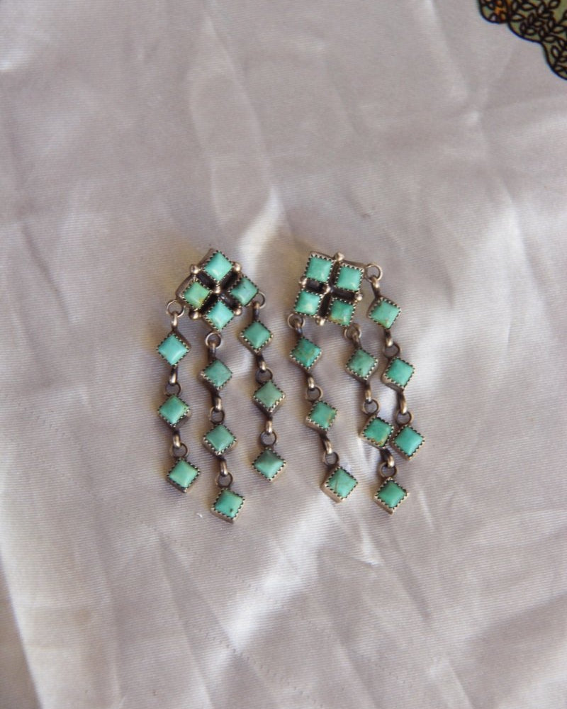 Newton Waterfall Turquoise Earrings - Horseshoe J & Co.