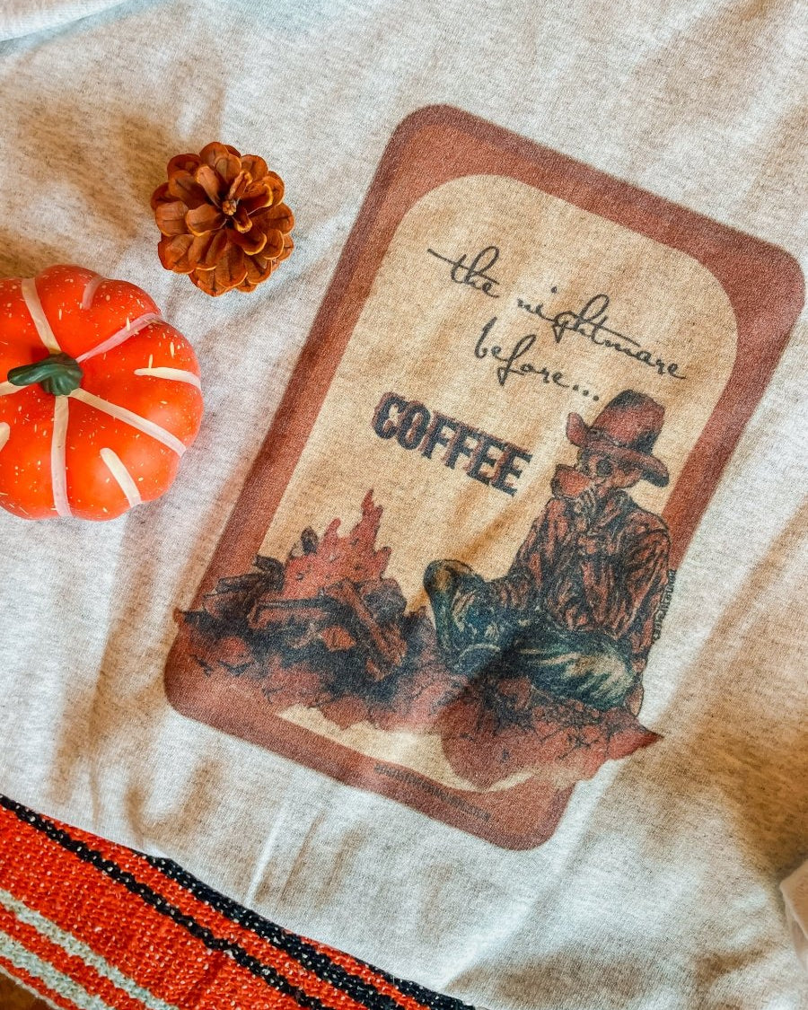Nightmare Before Coffee Crewneck Sweatshirt - sweatshirt - Horseshoe J & Co.
