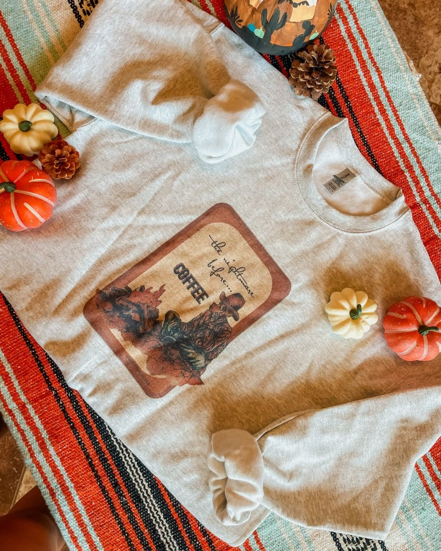 Nightmare Before Coffee Crewneck Sweatshirt - sweatshirt - Horseshoe J & Co.