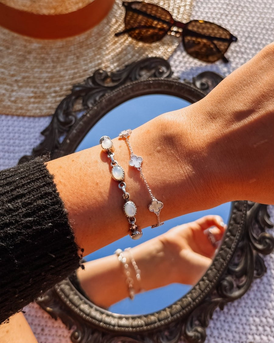 Nye Mother of Pearl Clover Bracelet - Horseshoe J & Co.