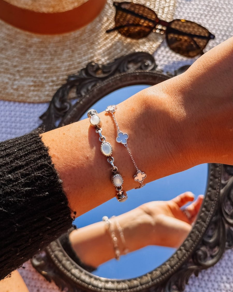 Nye Mother of Pearl Clover Bracelet - Horseshoe J & Co.
