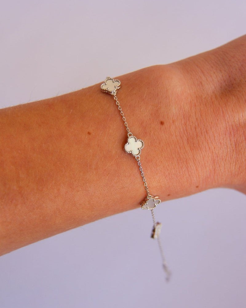 Nye Mother of Pearl Clover Bracelet - Horseshoe J & Co.