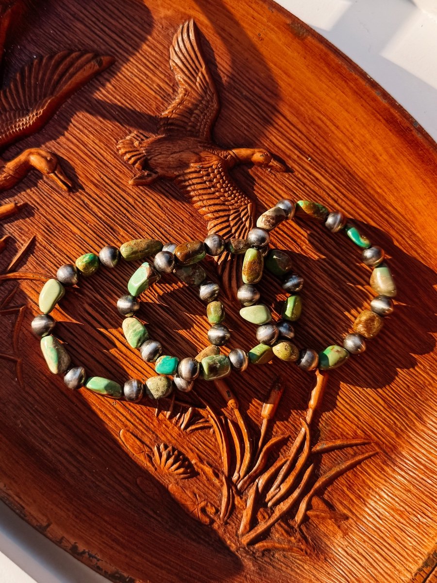 Odessa Turquoise Stretch Bracelet - Wooten's