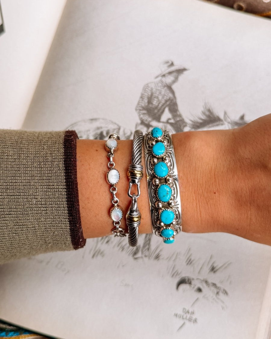 Opheim Turquoise Cuff Bracelet - Horseshoe J & Co.