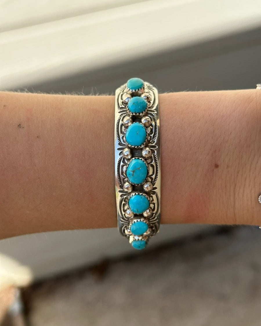 Opheim Turquoise Cuff Bracelet - Horseshoe J & Co.