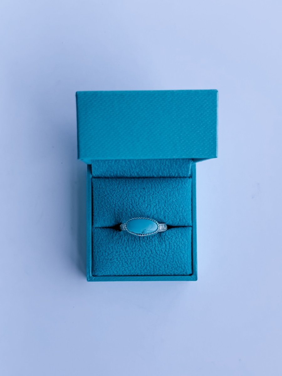 Pecos Turquoise Patterned Ring - Horseshoe J & Co.