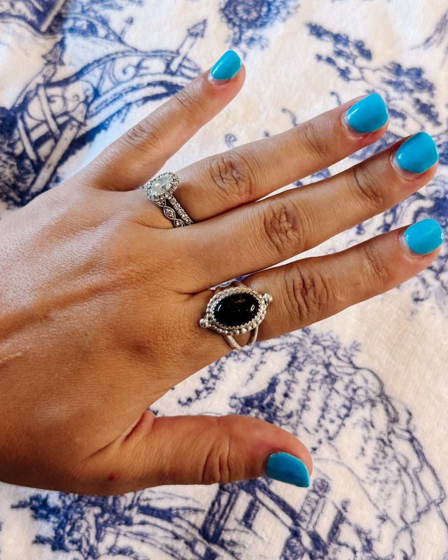 Pharr Black Onyx Ring - ring - Horseshoe J & Co.