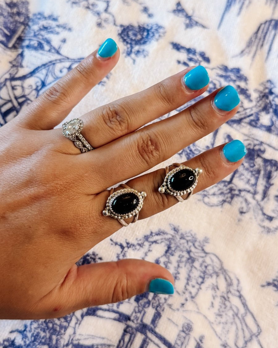 Pharr Black Onyx Ring - ring - Horseshoe J & Co.