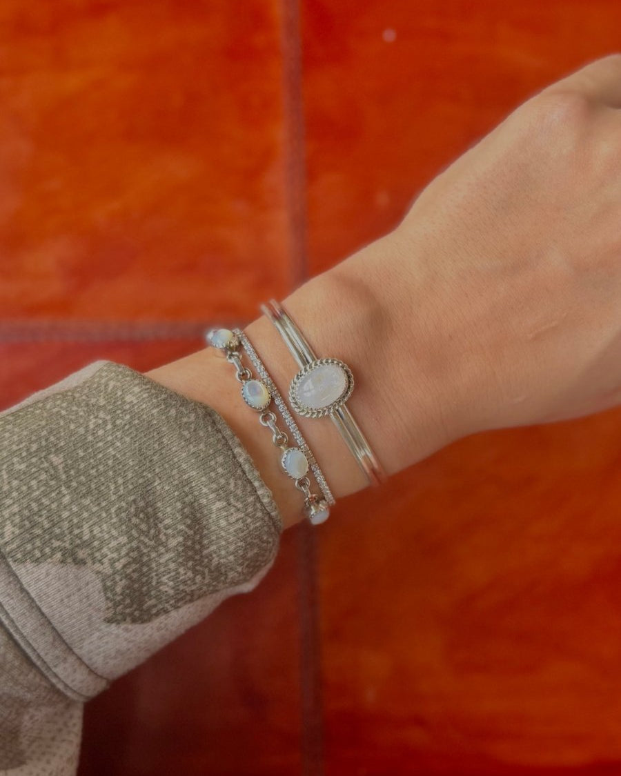 Pitkin Moonstone Cuff Bracelet - Horseshoe J & Co.