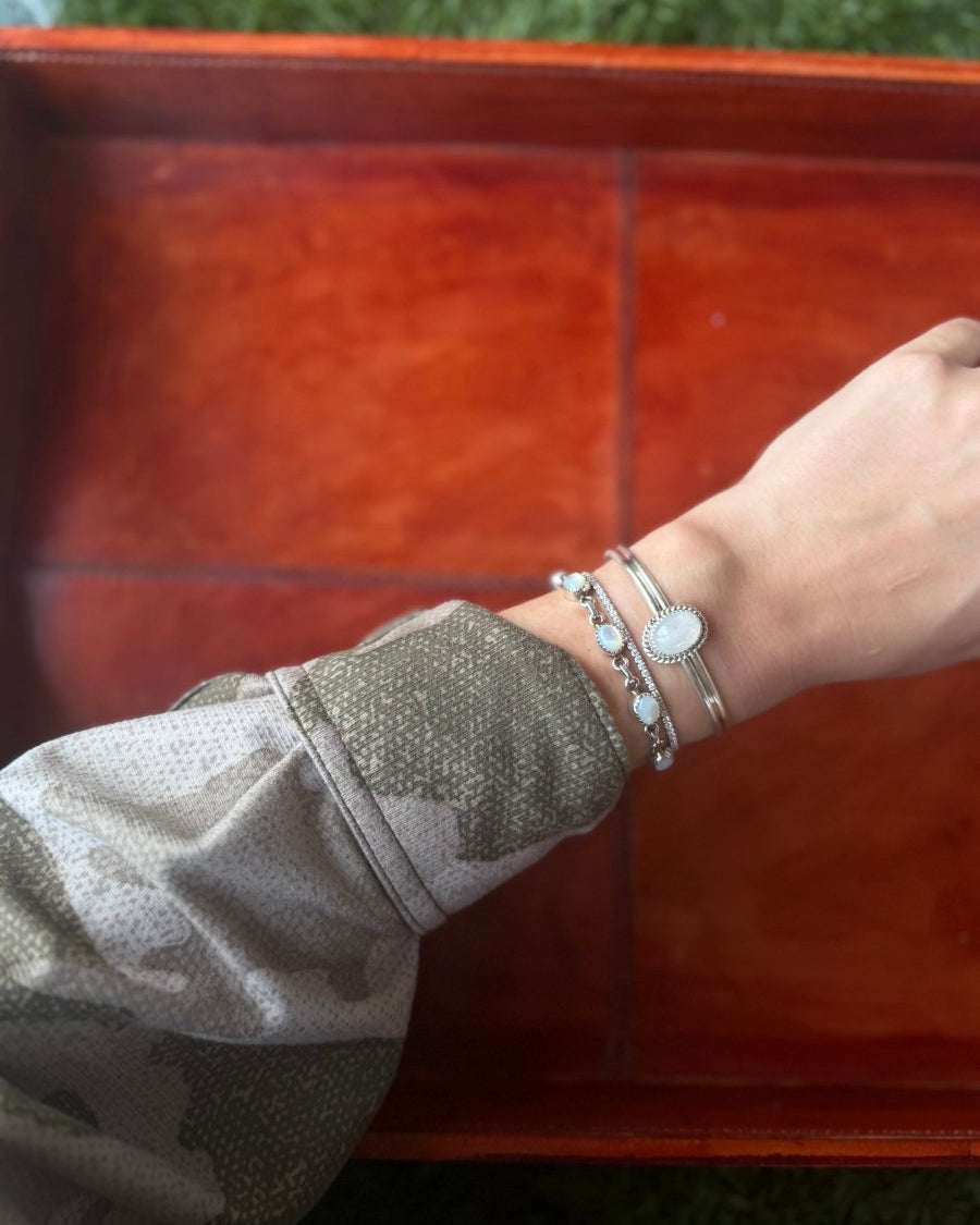 Pitkin Moonstone Cuff Bracelet - Horseshoe J & Co.