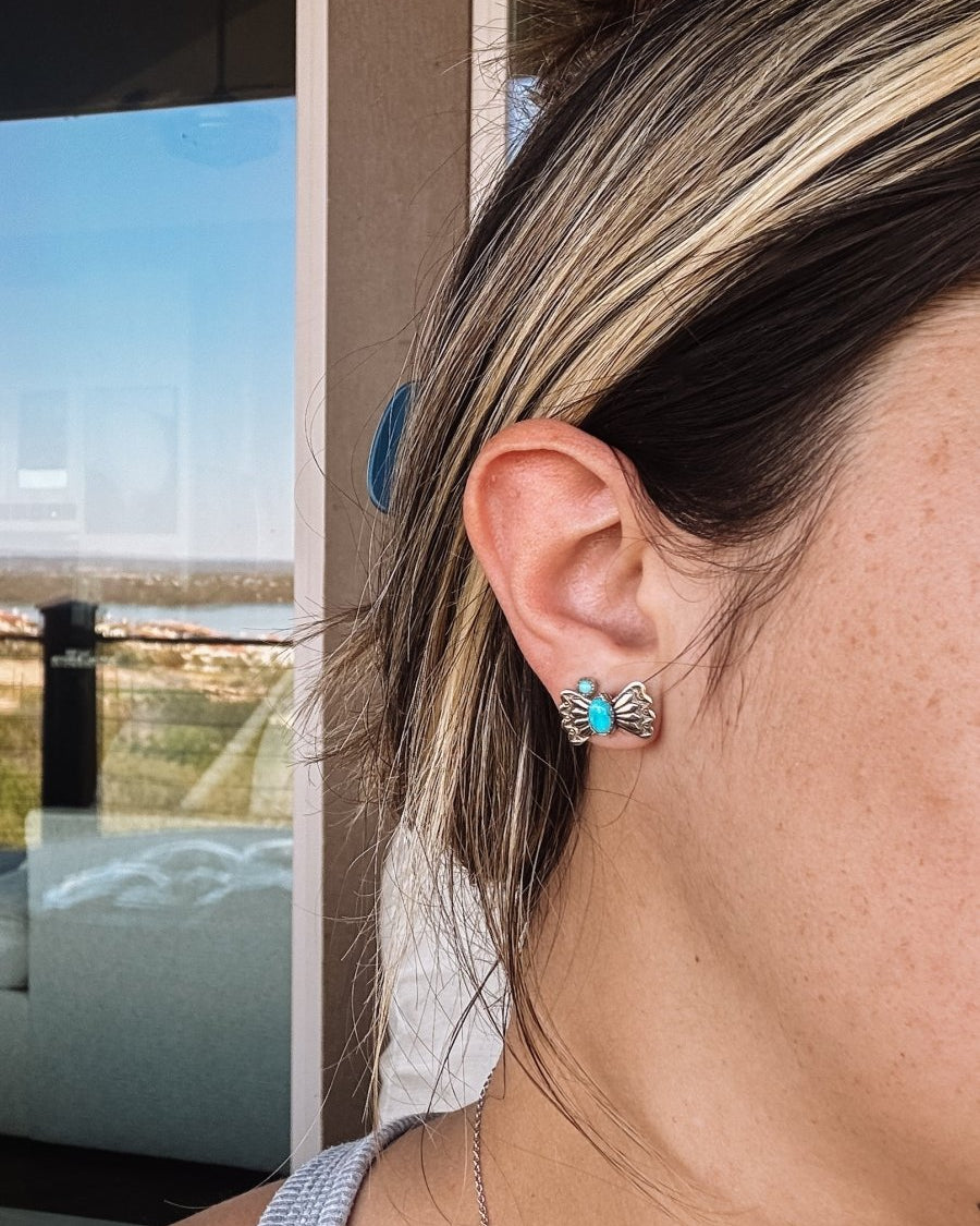 Pleasant Butterfly Concho Earrings - Horseshoe J & Co.