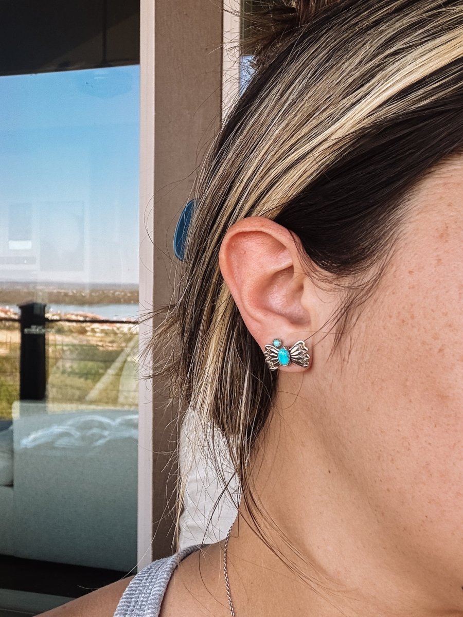 Pleasant Butterfly Concho Earrings - Horseshoe J & Co.