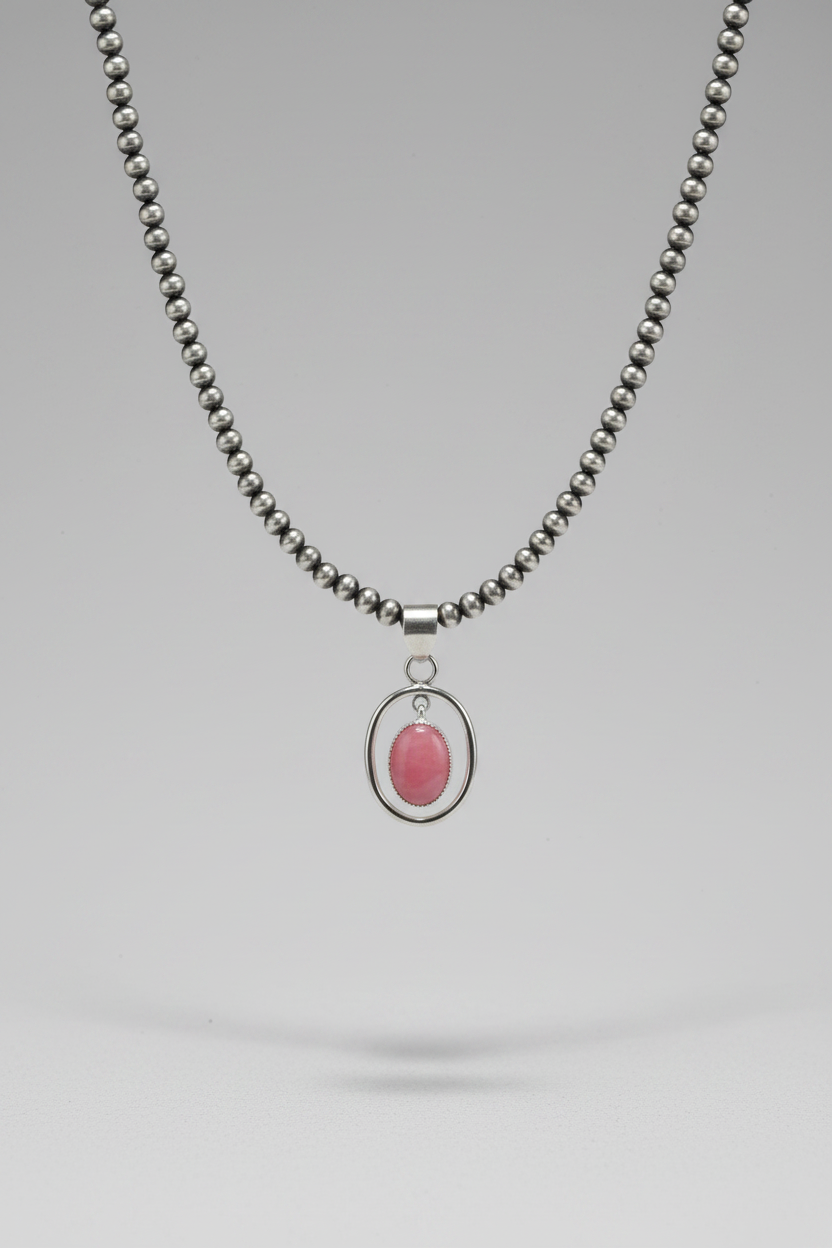 Poston Pink Conch Frame Necklace Pendant - Wooten's