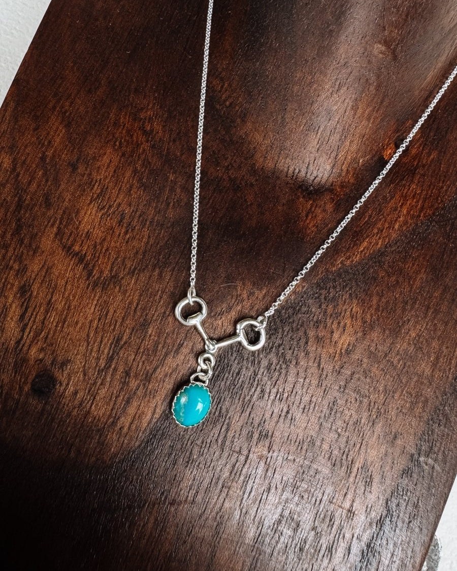 Poteet Snaffle Bit Turquoise Necklace - Horseshoe J & Co.