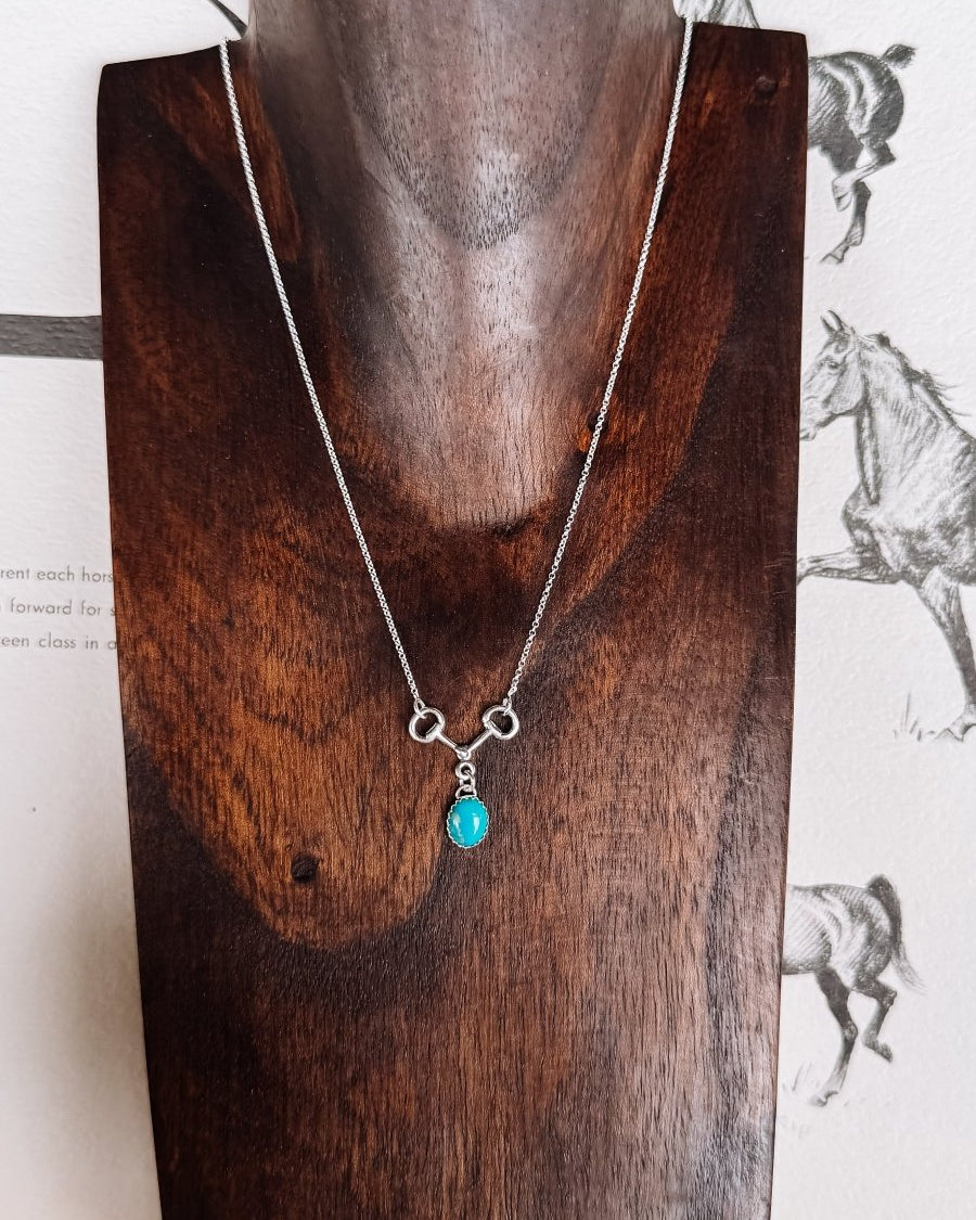Poteet Snaffle Bit Turquoise Necklace - Horseshoe J & Co.