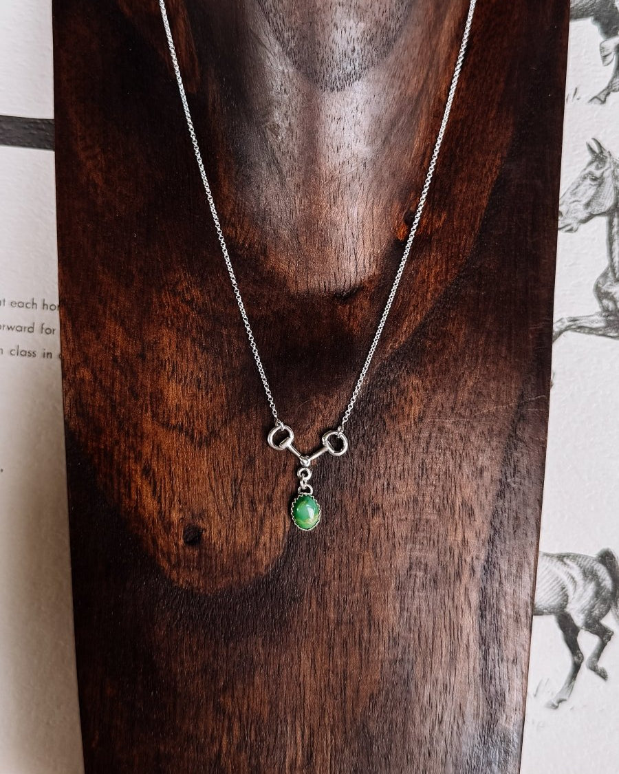 Poteet Snaffle Bit Turquoise Necklace - Horseshoe J & Co.