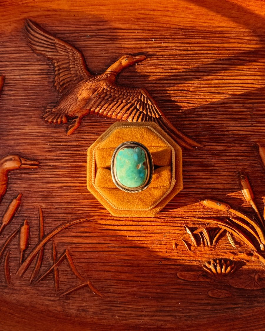 Prairie Hill Adjustable Turquoise Ring - Horseshoe J & Co.