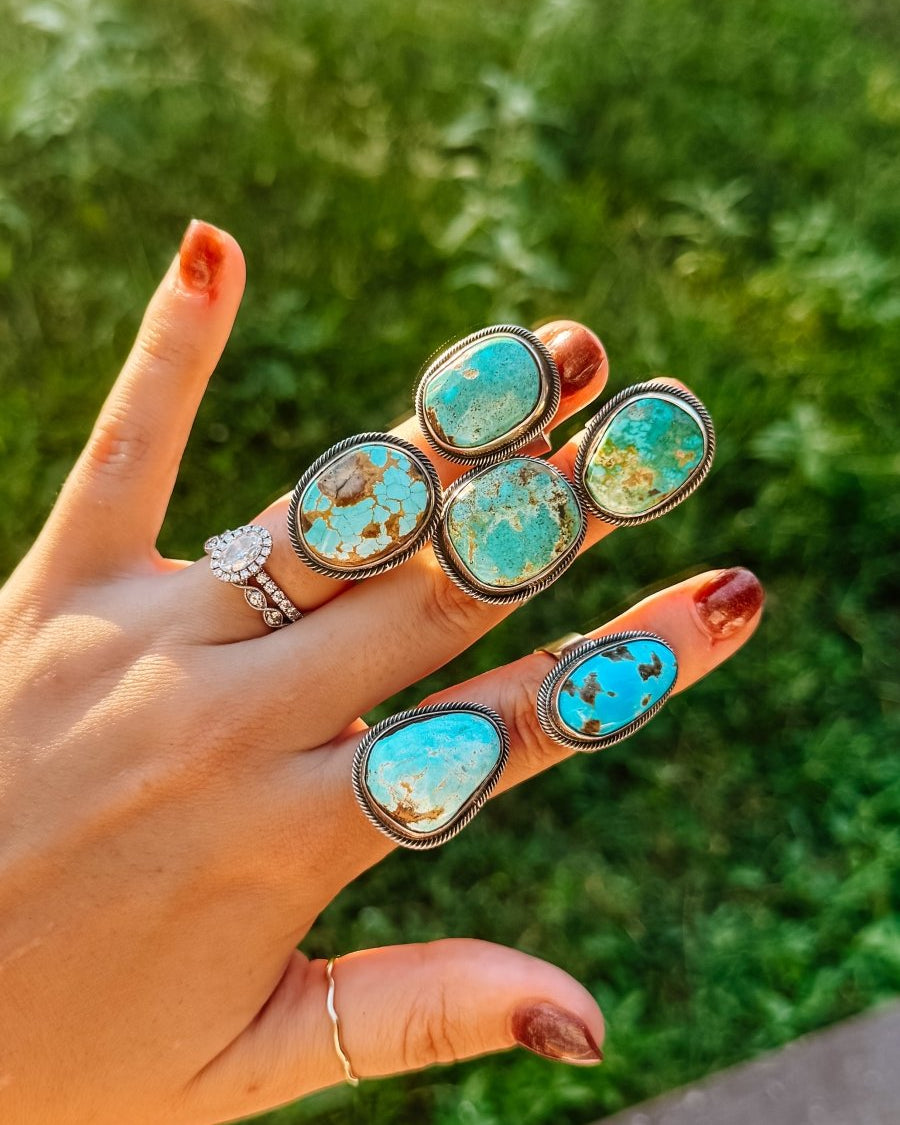 Prairie Hill Adjustable Turquoise Ring - Horseshoe J & Co.