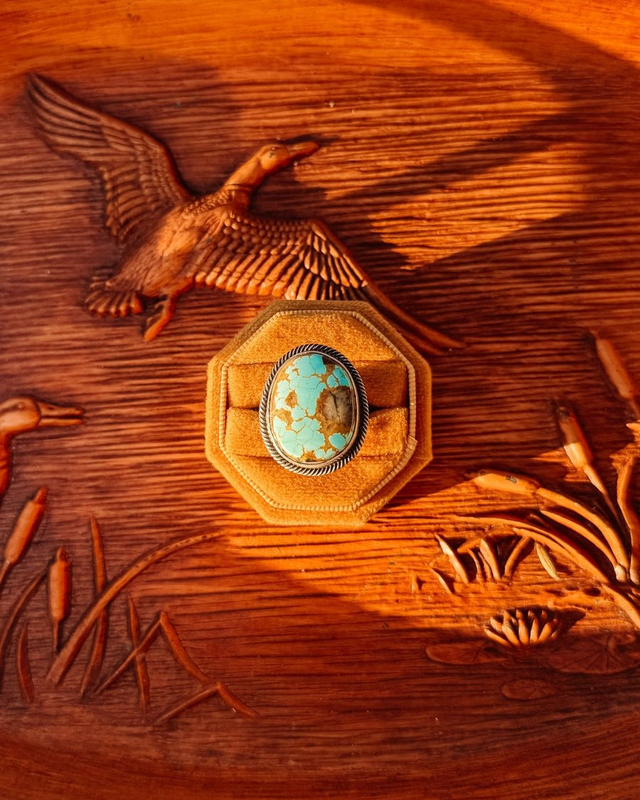 Prairie Hill Adjustable Turquoise Ring - Horseshoe J & Co.