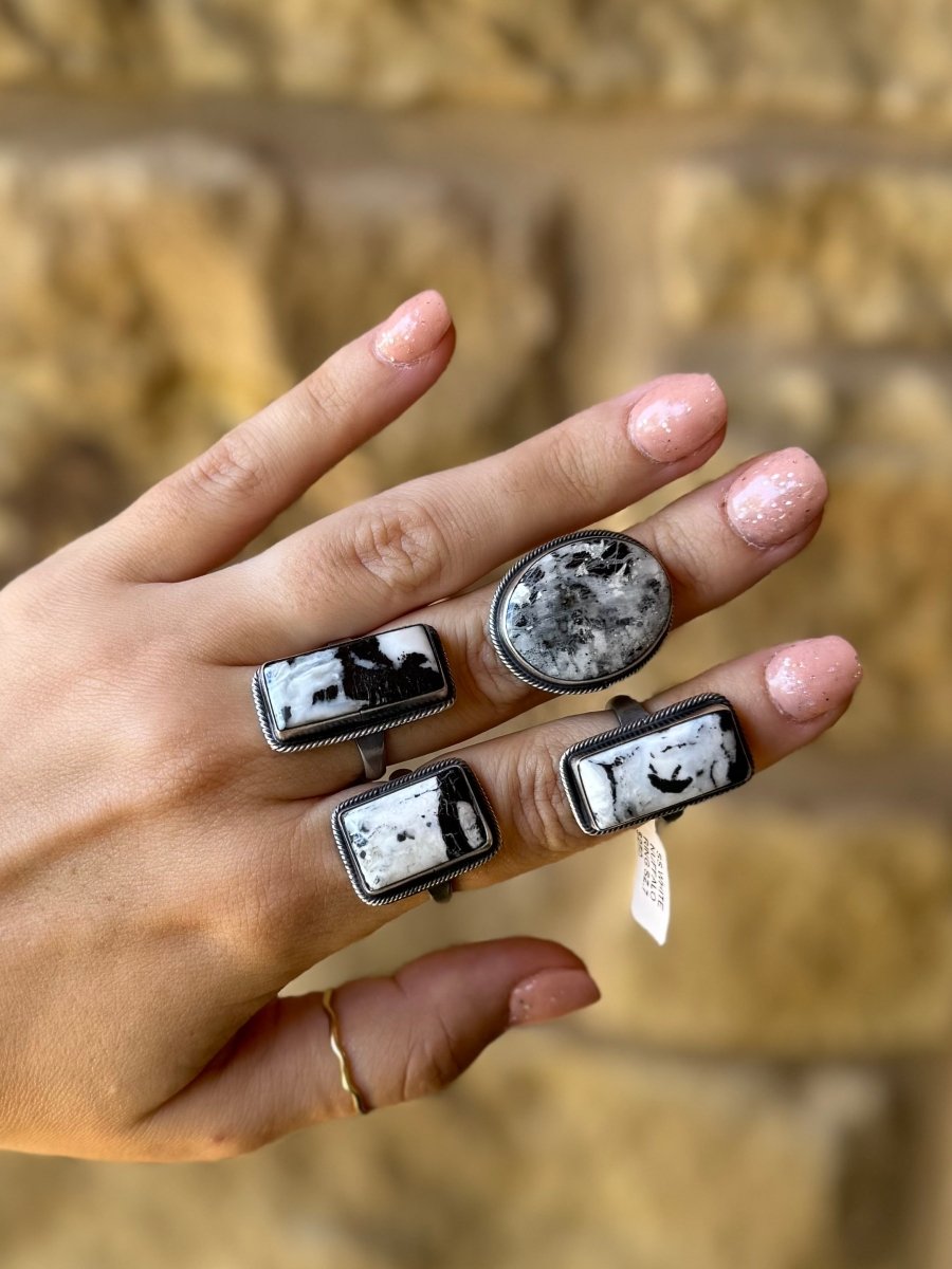 Princeton White Buffalo OVAL Ring - Horseshoe J & Co.