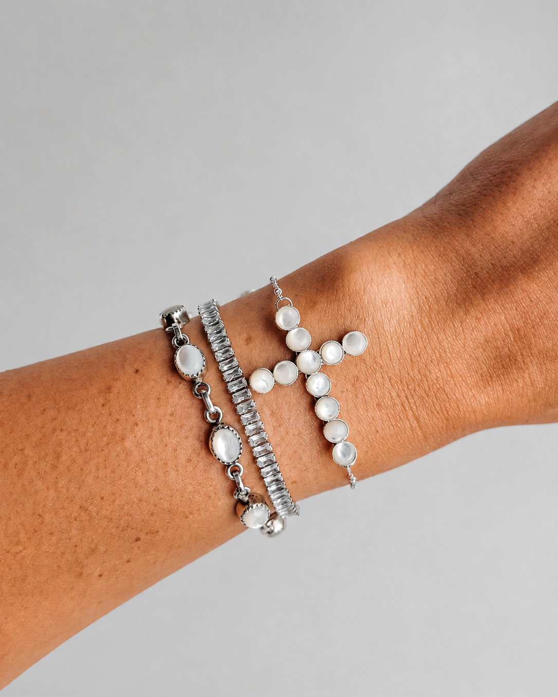 Proctor Mother of Pearl Cross Bracelet - Wooten's