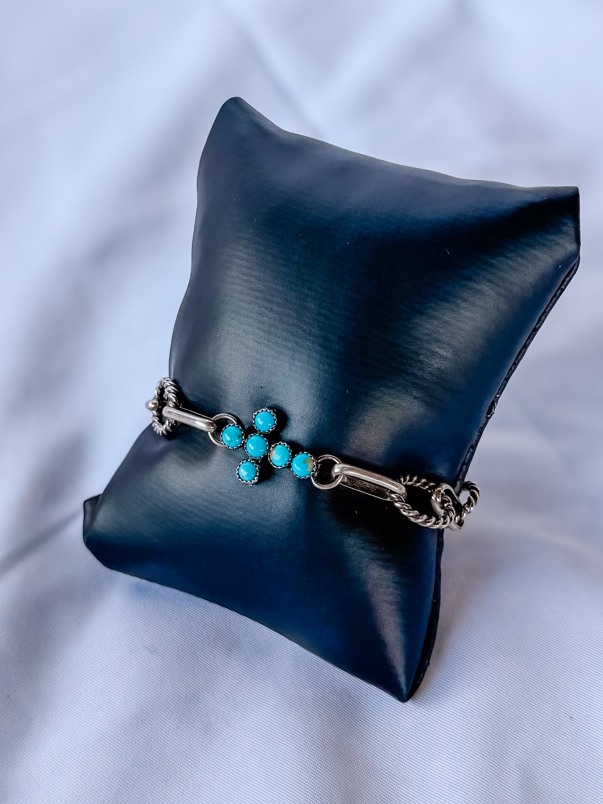 Ranchester Turquoise Cross Link Bracelet - Wooten's