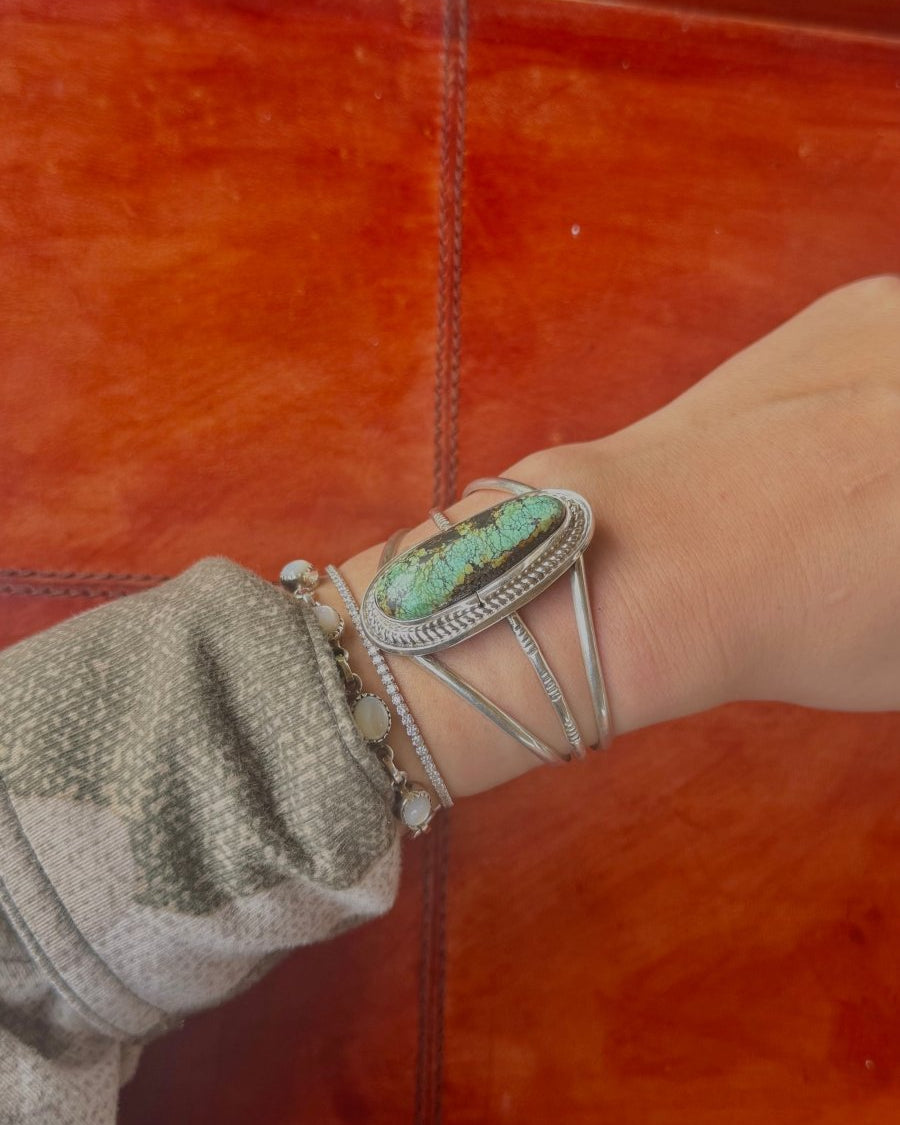 Rangely Black Jack Turquoise Cuff Bracelet - Horseshoe J & Co.
