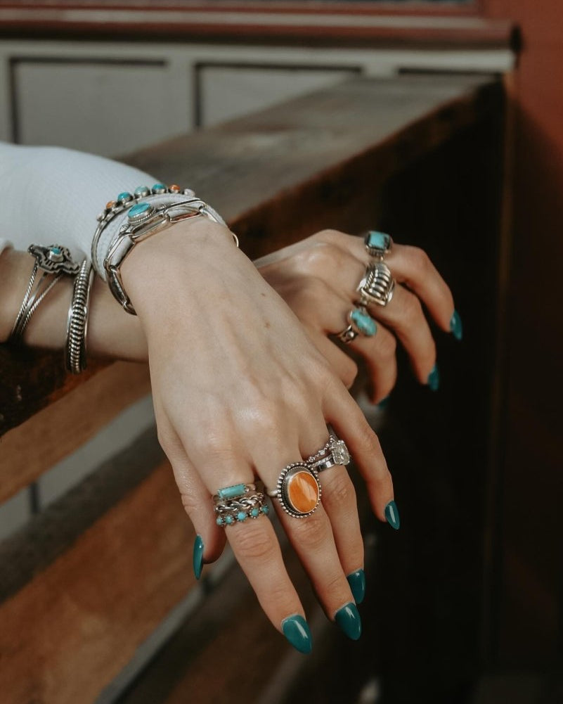 Rattler Turquoise All Around Ring - Horseshoe J & Co.