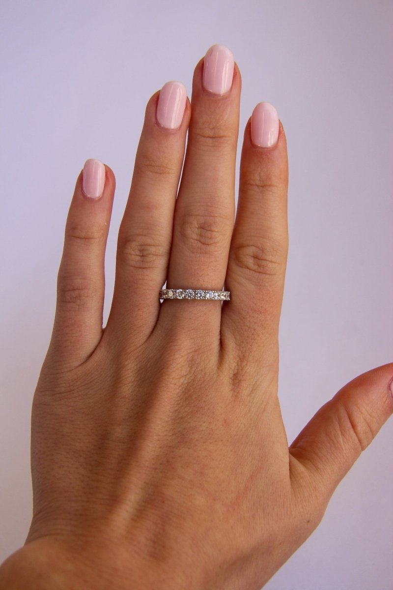 Reno 3mm Studded Eternity Ring - Horseshoe J & Co.