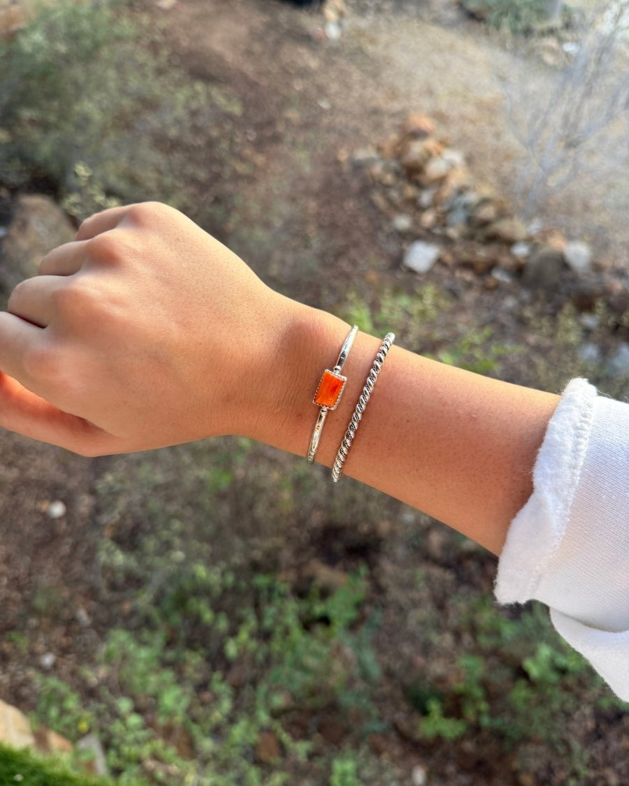 Rossville Silver Twist Cuff - bracelet - Horseshoe J & Co.