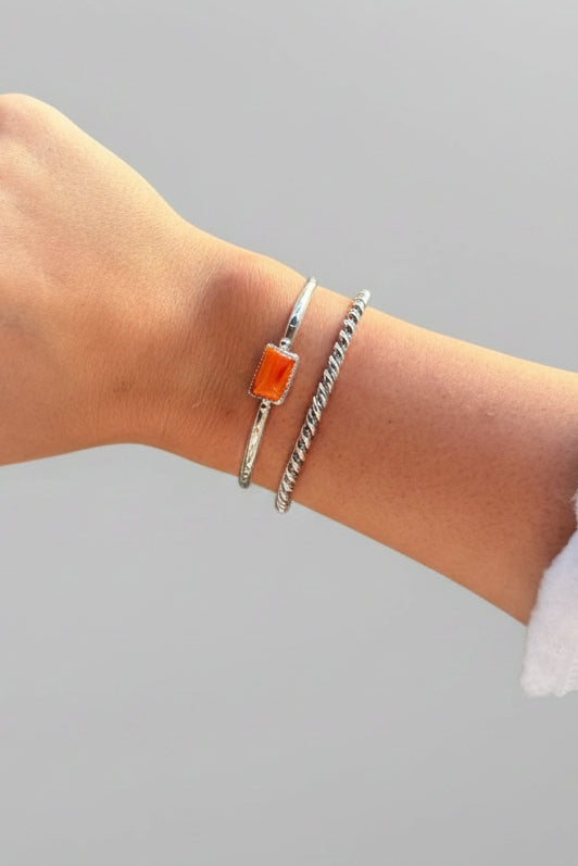 Rossville Silver Twist Cuff - bracelet - Wooten's