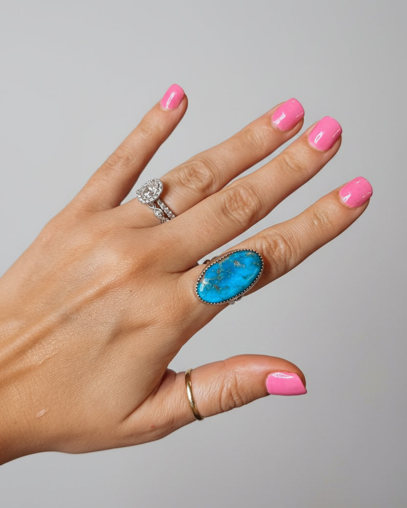 Route 66 Turquoise Ring - Horseshoe J & Co.