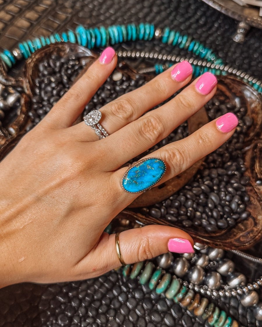 Route 66 Turquoise Ring - Horseshoe J & Co.